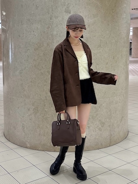 「アイテム（キャミソール）」を使った、shunaさん（レディース・161cm）の秋コーディネート