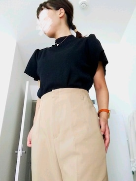 「ハイウエストストレートジーンズ」｜おぴすさん（レディース・158cm）の夏コーディネート