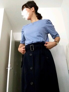 「OPAQUE（オペーク）のアイテム」を使った、おぴすさん（レディース・158cm）の夏コーディネート