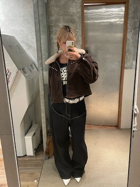 「アイテム（パンプス）」を使った、RIHOさん（レディース・166cm）の冬コーディネート