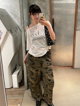 「アイテム（アクセサリー）」を使った、RIHOさん（レディース・166cm）の夏コーディネート