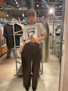 「アイテム（パンプス）」を使った、RIHOさん（レディース・166cm）の夏コーディネート