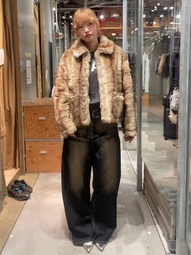 「アイテム（その他アウター）」を使った、RIHOさん（レディース・166cm）の秋コーディネート