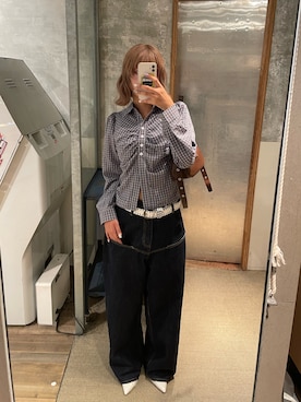 「WHO'S WHO gallery（フーズフーギャラリー）のアイテム（パンプス）」を使った、RIHOさん（レディース・166cm）の秋コーディネート