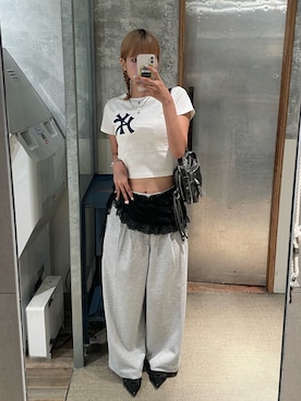 「アイテム（パンプス）」を使った、RIHOさん（レディース・166cm）の夏コーディネート