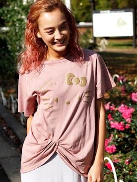 「ハローキティコラボ（ハローキティコラボ）のアイテム」を使った、ninamewshopさん（レディース・163cm）の夏コーディネート