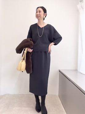 「NOLLEY’S（ノーリーズ）のアイテム（アクセサリー）」を使った、nolkokoさん（レディース・168cm）の秋コーディネート