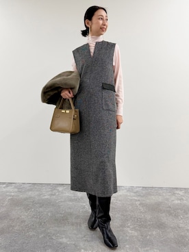 「アイテム（ムートンコート）」を使った、nolkokoさん（レディース・168cm）の秋コーディネート