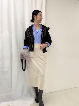 「アイテム（ブルゾン）」を使った、nolkokoさん（レディース・168cm）の秋コーディネート