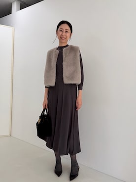 「アイテム（ワンピース/ドレス）」を使った、nolkokoさん（レディース・168cm）の冬コーディネート