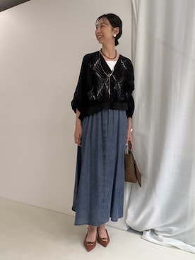 「アイテム（イヤリング）」を使った、nolkokoさん（レディース・168cm）の夏コーディネート