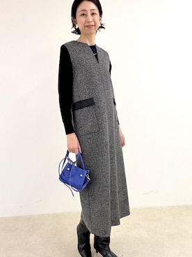 「NOLLEY’S（ノーリーズ）のアイテム（ショルダーバッグ）」を使った、nolkokoさん（レディース・168cm）の秋コーディネート