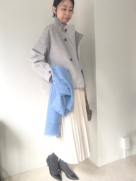 「アイテム（テーラードジャケット、グリーン系）」を使った、nolkokoさん（レディース・168cm）の秋コーディネート