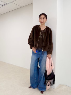 「アイテム（バッグ）」を使った、nolkokoさん（レディース・168cm）の秋コーディネート