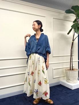 「NOLLEY’S（ノーリーズ）のアイテム」を使った、nolkokoさん（レディース・168cm）の夏コーディネート