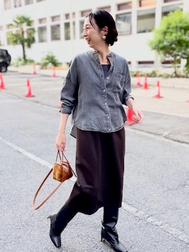 「アイテム（イヤリング）」を使った、nolkokoさん（レディース・168cm）の秋コーディネート