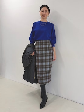 「NOLLEY’S（ノーリーズ）のアイテム（ダウンジャケット/コート）」を使った、nolkokoさん（レディース・168cm）の冬コーディネート