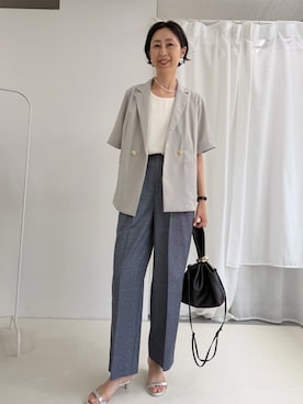 「NOLLEY’S（ノーリーズ）のアイテム」を使った、nolkokoさん（レディース・168cm）の夏コーディネート