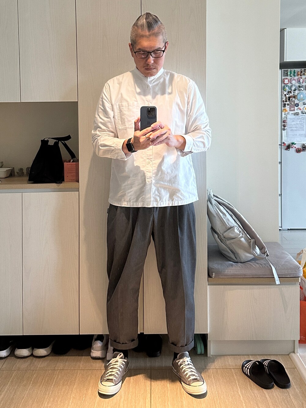 neighborhood スラックス　ネイビー neighborhood スラックス ネイビー ネイビーの女子サイズ無地