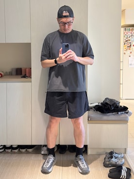 「HOKA（ホカ）のアイテム」を使った、Brian HSUさん（メンズ・182cm）の夏コーディネート