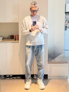 「BEAMS PLUS（ビームスプラス）のアイテム」を使った、Brian HSUさん（メンズ・182cm）の冬コーディネート