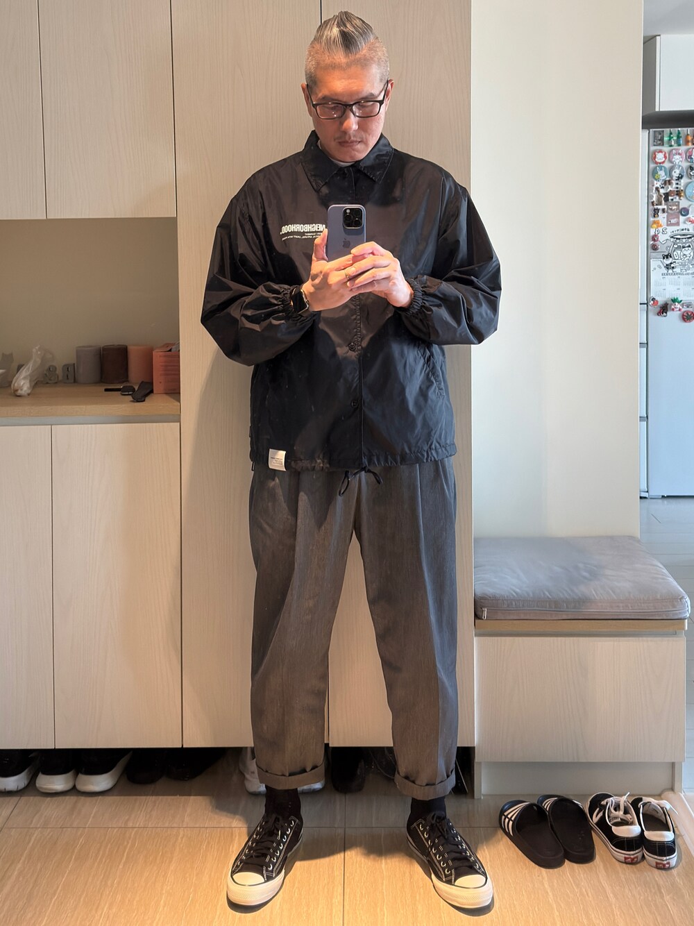NEIGHBORHOODのスラックスを使った人気ファッション