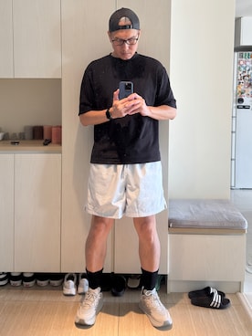 「NIKE(ナイキ)のアイテム(カーゴパンツ)」を使った、Brian HSUさん(メンズ・182cm)の秋コーディネート