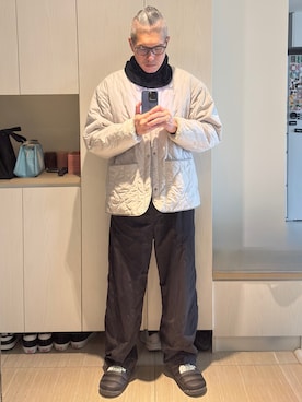 「BEAMS PLUS（ビームスプラス）のアイテム（ジャケット/アウター）」を使った、Brian HSUさん（メンズ・182cm）の冬コーディネート