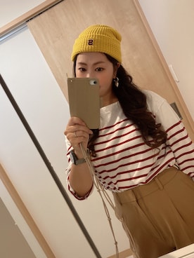 「H&M（エイチ・アンド・エム）のアイテム（ピアス（両耳用））」を使った、naochigeさん（レディース・159cm）の秋コーディネート