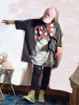 「キャップ女子」｜a_tanさん（レディース・160cm）の夏コーディネート