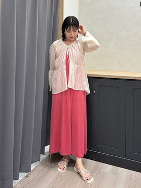 「アイテム（サンダル）」を使った、Hinanoさん（レディース・163cm・20代）の夏コーディネート