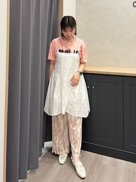 「WA ORiental TRaffic（ダブルエーオリエンタルトラフィック）のアイテム」を使った、Hinanoさん（レディース・163cm）の夏コーディネート