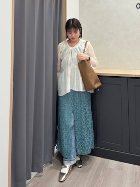 「アイテム（パンプス）」を使った、Hinanoさん（レディース・163cm）の夏コーディネート