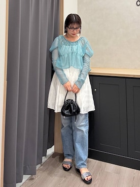 「WA ORiental TRaffic（ダブルエーオリエンタルトラフィック）のアイテム」を使った、Hinanoさん（レディース・163cm）の夏コーディネート