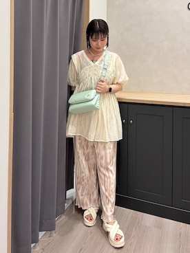 「厚底」｜Hinanoさん（レディース・163cm）の夏コーディネート