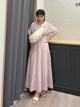 「WA ORiental TRaffic（ダブルエーオリエンタルトラフィック）のアイテム」を使った、Hinanoさん（レディース・163cm）の夏コーディネート