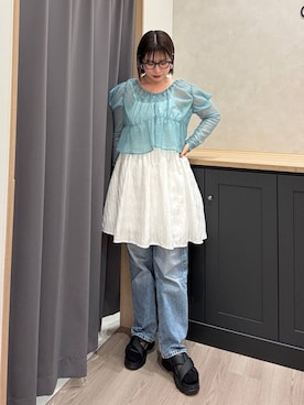 「厚底」｜Hinanoさん（レディース・163cm）の夏コーディネート