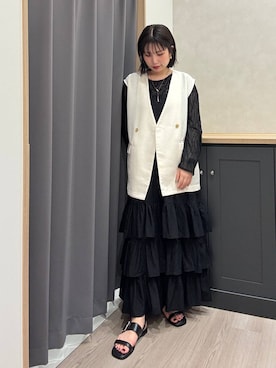 「アイテム（サンダル）」を使った、Hinanoさん（レディース・163cm・20代）の夏コーディネート