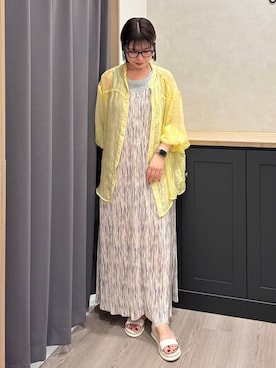 「WA ORiental TRaffic（ダブルエーオリエンタルトラフィック）のアイテム」を使った、Hinanoさん（レディース・163cm）の夏コーディネート