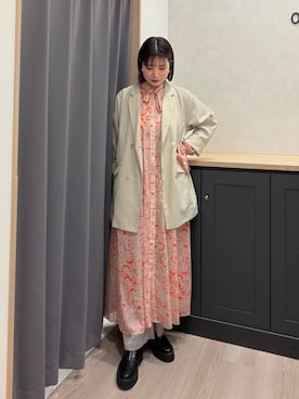 「ORiental TRaffic（オリエンタルトラフィック）のアイテム（ブーツ）」を使った、Hinanoさん（レディース・163cm）の秋コーディネート