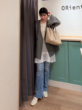 「WA ORiental TRaffic（ダブルエーオリエンタルトラフィック）のアイテム」を使った、Hinanoさん（レディース・163cm）の春コーディネート