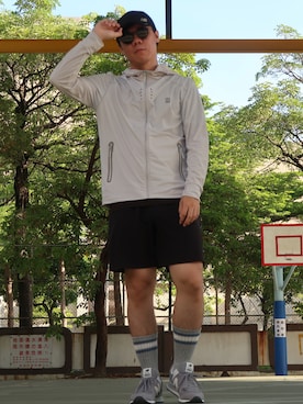 「アイテム（スタジャン、シルバー系）」を使った、dada 🇹🇼さん（メンズ・173cm）の夏コーディネート