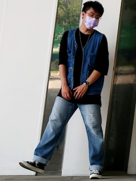 「Woden（ホーデン）のアイテム」を使った、dada 🇹🇼さん（メンズ・173cm）の冬コーディネート