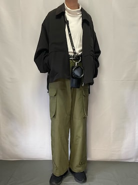 「act'm（アクトム）のアイテム（ブルゾン）」を使った、YOKIKIさん（メンズ・180cm）の秋コーディネート