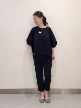 「アイテム（バレエシューズ、パープル系）」を使った、bea _kiyoさん（レディース・156cm）の夏コーディネート