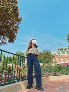 「sky」｜๑ˇεˇ๑k1yan•*¨*•.¸¸♪さん（レディース・158cm）の秋コーディネート