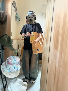 「RAGEBLUE（レイジブルー）のアイテム（デニムパンツ、ブルー系）」を使った、Yokokawa さん（レディース・166cm）の夏コーディネート