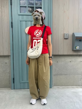 「Supreme （シュプリーム）のアイテム（帽子）」を使った、Yokokawa さん（レディース・165cm）の秋コーディネート