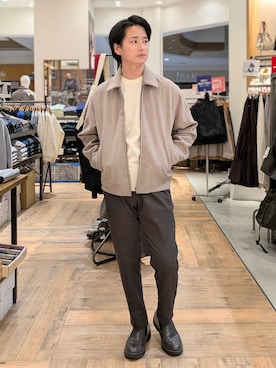 「アイテム（ブルゾン）」を使った、もりもんさん（メンズ・171cm・30代）の秋コーディネート