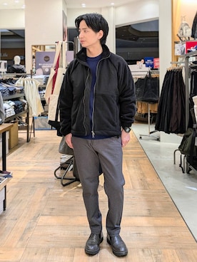 「アイテム（ブルゾン）」を使った、もりもんさん（メンズ・171cm・30代）の冬コーディネート